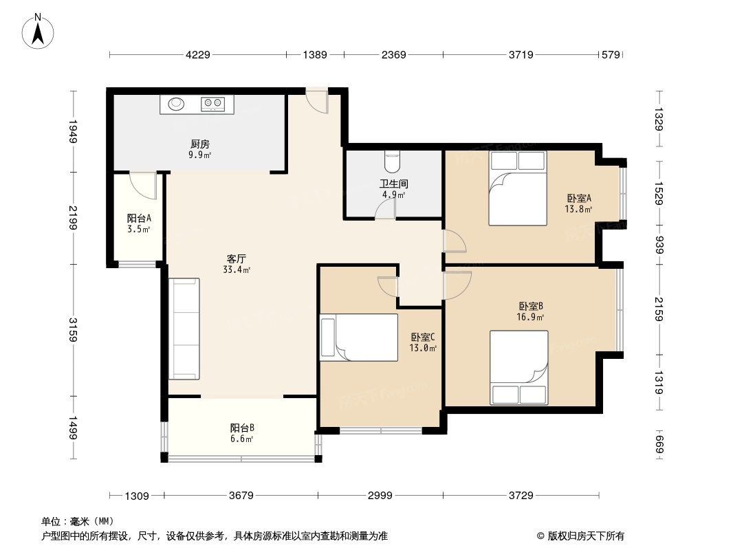 滇池明珠广场户型图图片