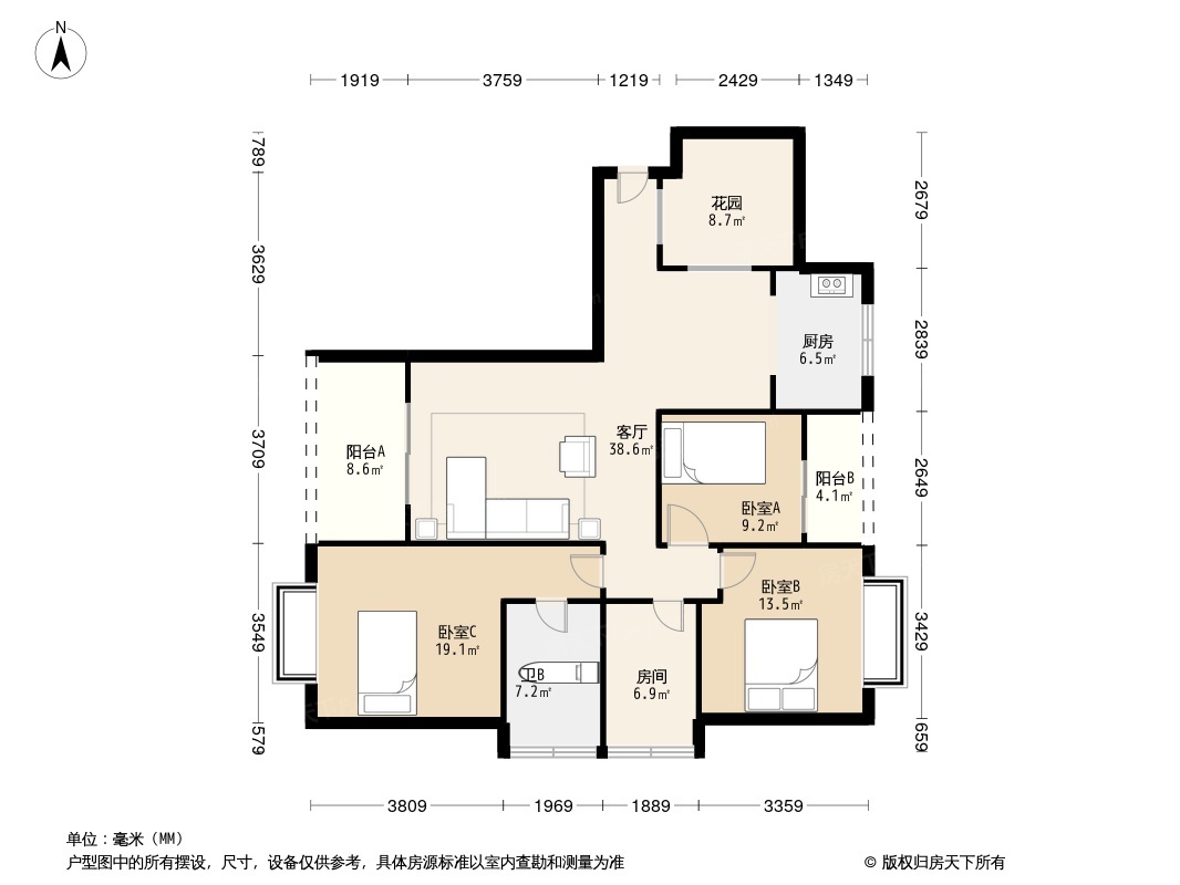 众和康园户型图图片