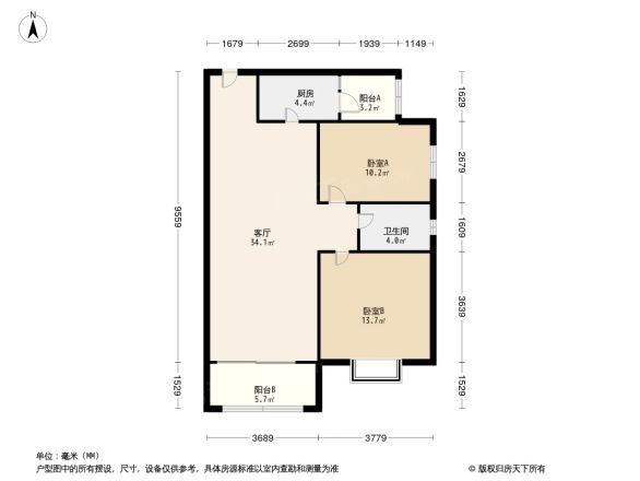 天晟湖畔书院户型图