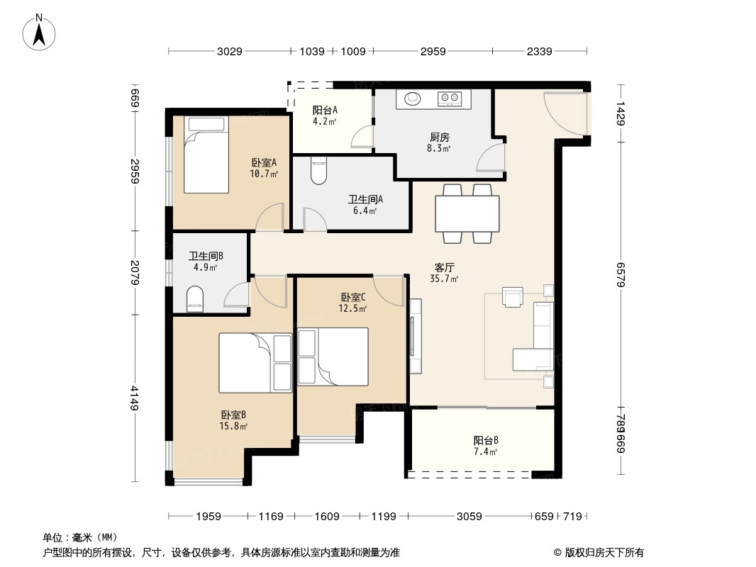 户型图1/2