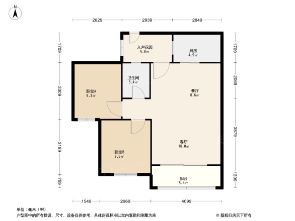 世纪城龙瑞苑户型图