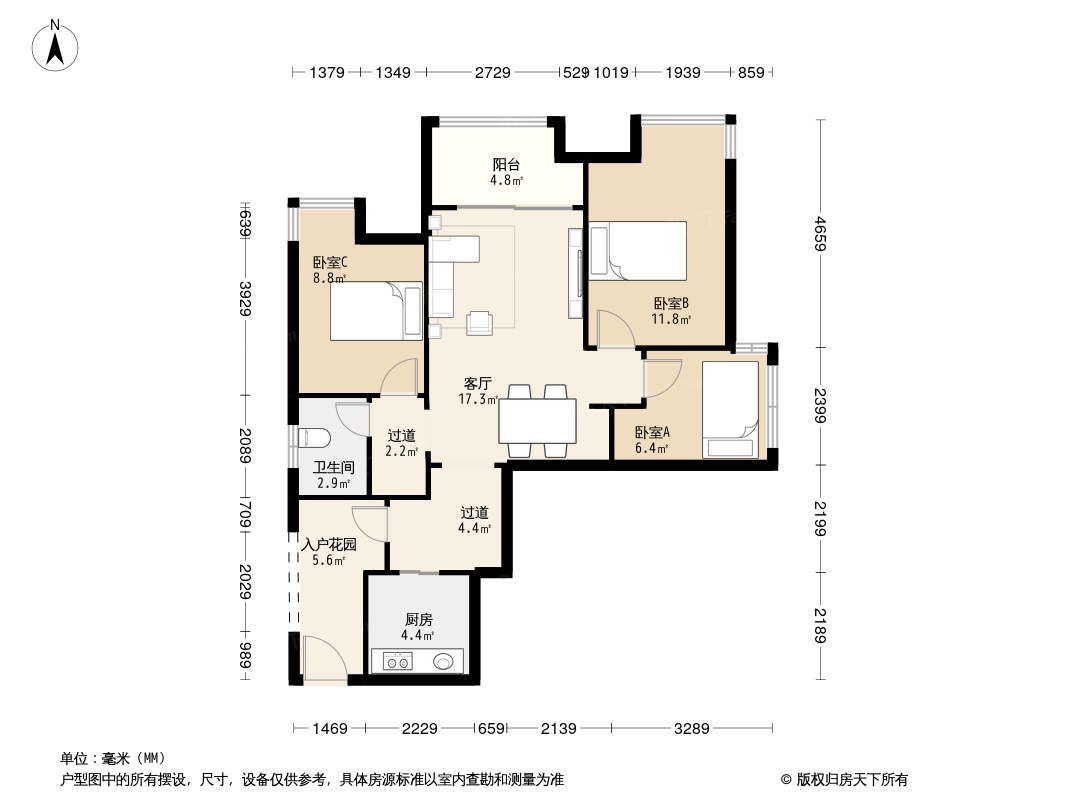 户型图1/2