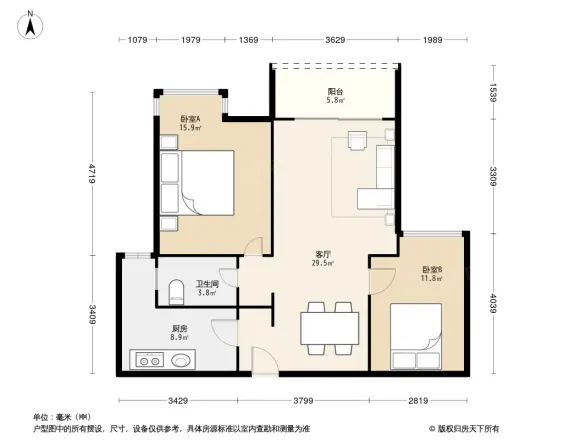 海棠晓月A区户型图