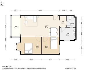 爱华隆兴嘉园2室1厅 楼层好 满2年