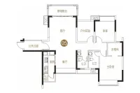 鸿安花园2+1室2厅2卫约107㎡