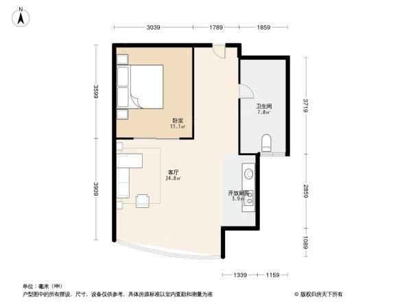 艾格美国际公寓户型图