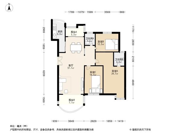 日月豪庭公寓户型图