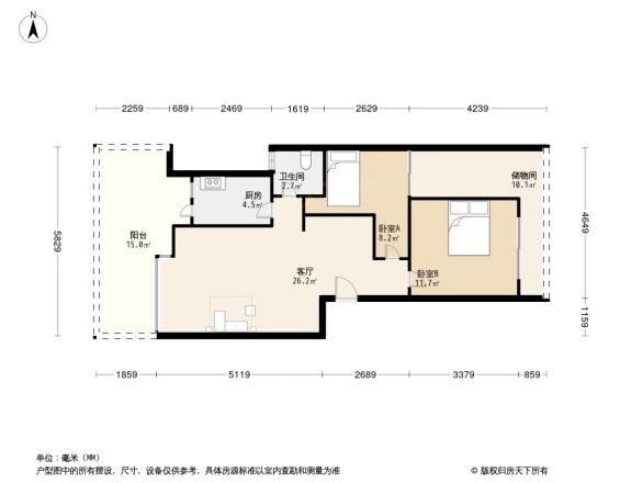 蓝色空间户型图