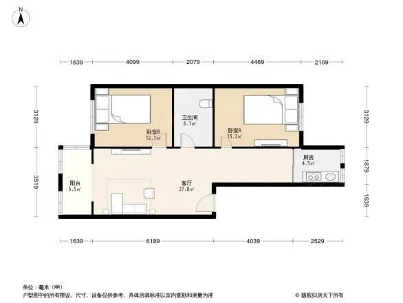 鹏莱花园户型图