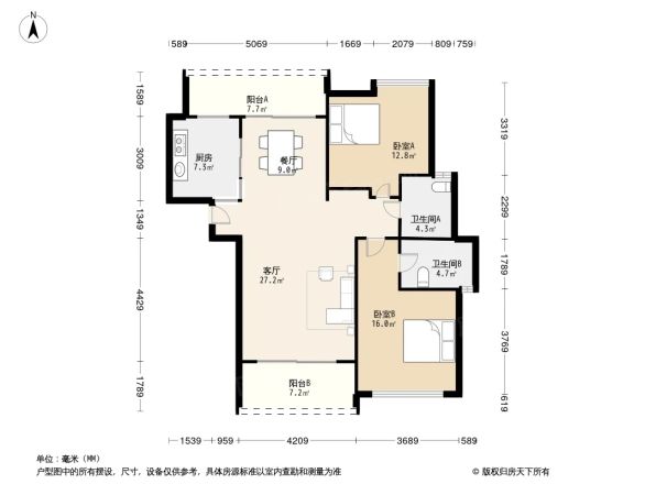 皇都花园户型图