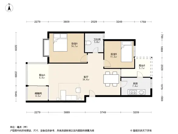 锦绣森邻户型图