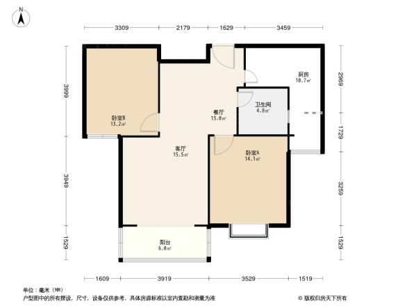 三元及地苑户型图