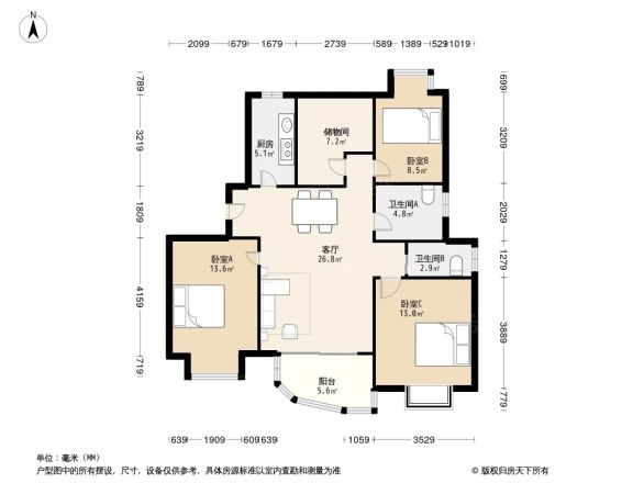 滨文苑小区户型图