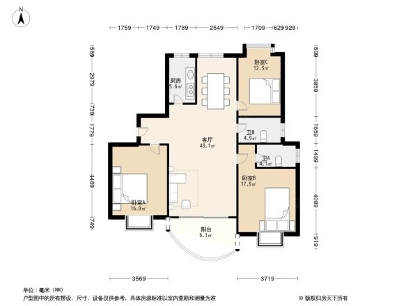 滨文苑小区户型图