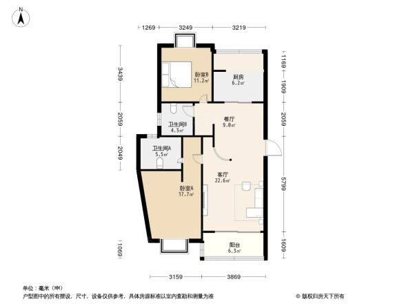 滨江雅苑户型图