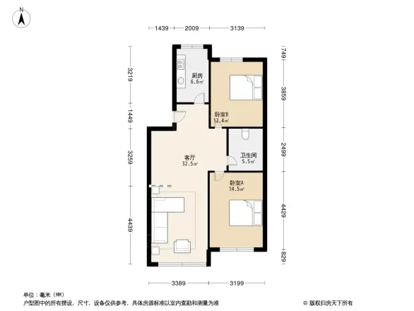 鹏莱花园户型图