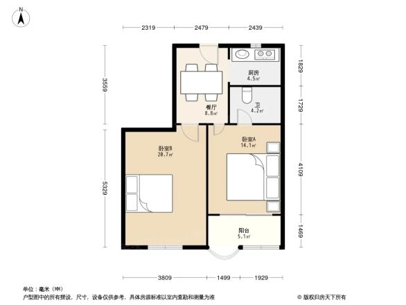 虹鹿花苑二公寓户型图