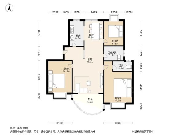 滨文苑小区户型图