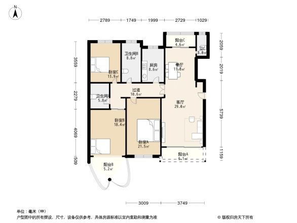 世纪阳光园户型图