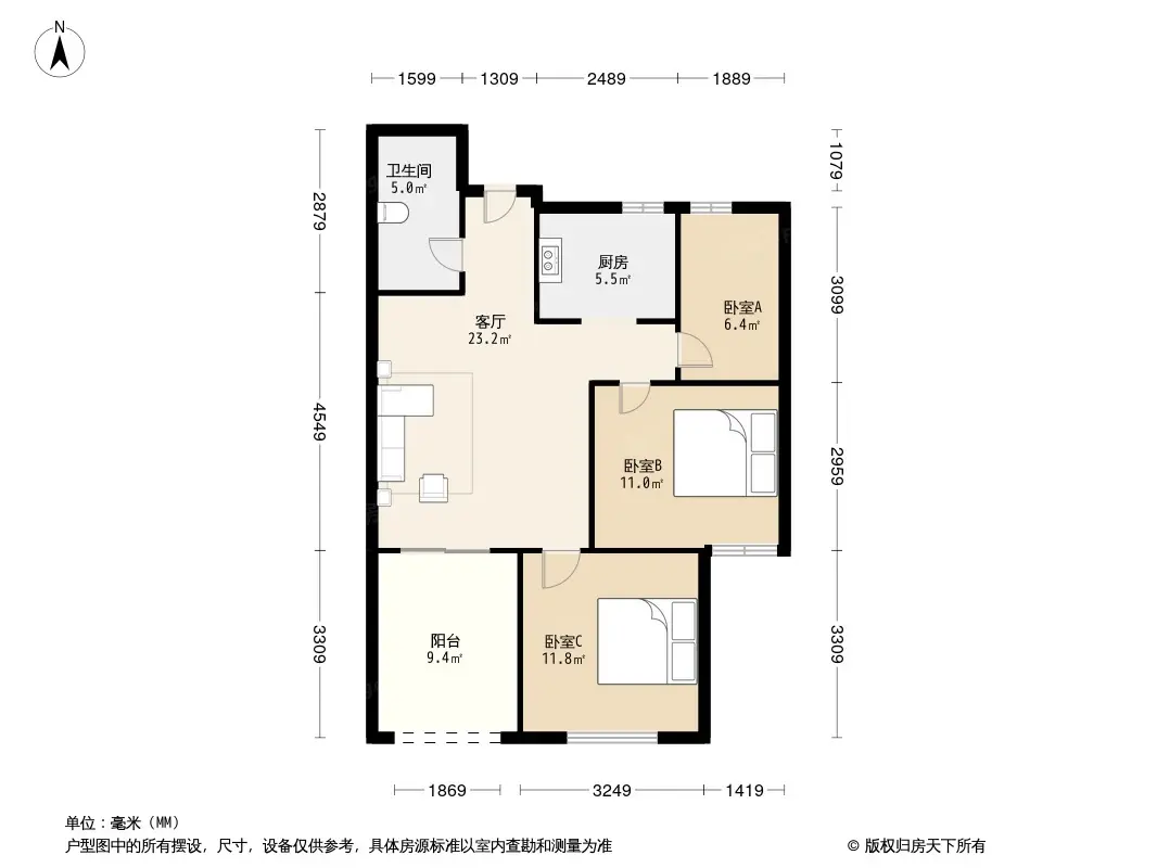 相江公寓户型图片