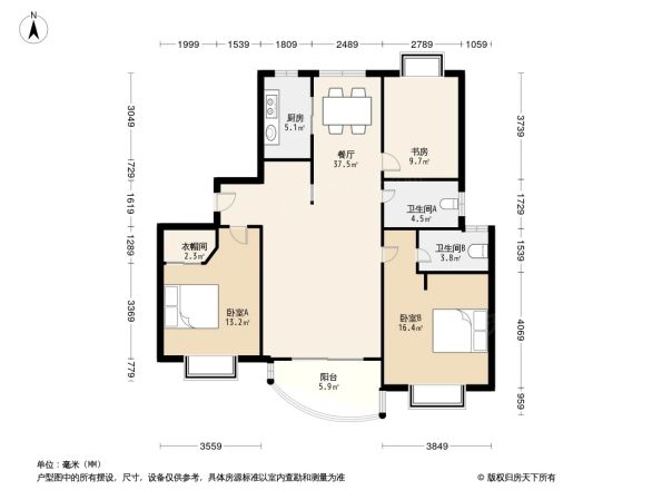 滨文苑小区户型图
