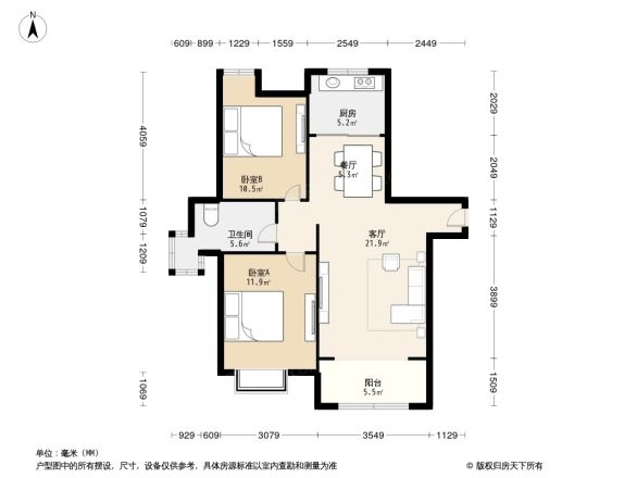中环国际公寓二期户型图