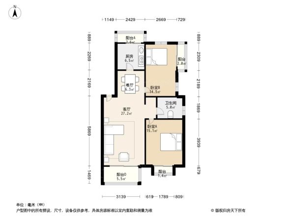 虹梅新苑北区户型图
