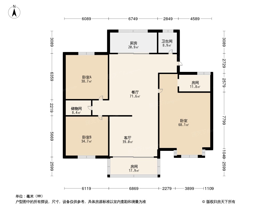 汝州绿洲广场户型图图片