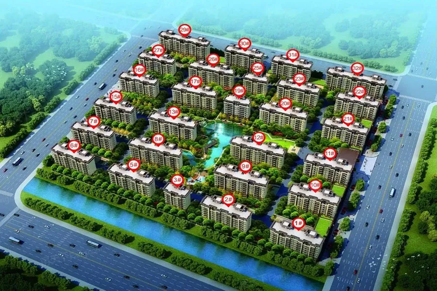 鸟瞰图拖动图片可以查看其它楼栋信息