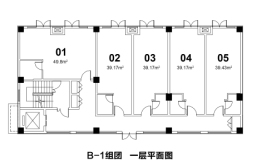 嘉宝广场1室建面39.00㎡