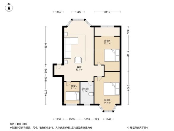 红阳二小区户型图