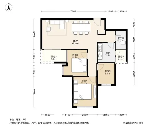 绿地国际花都一期户型图
