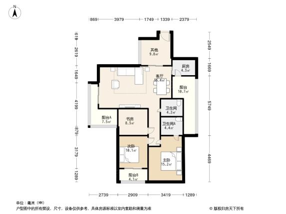 红湖公园城3室2厅南北通透户型出租,房东直租无中介费