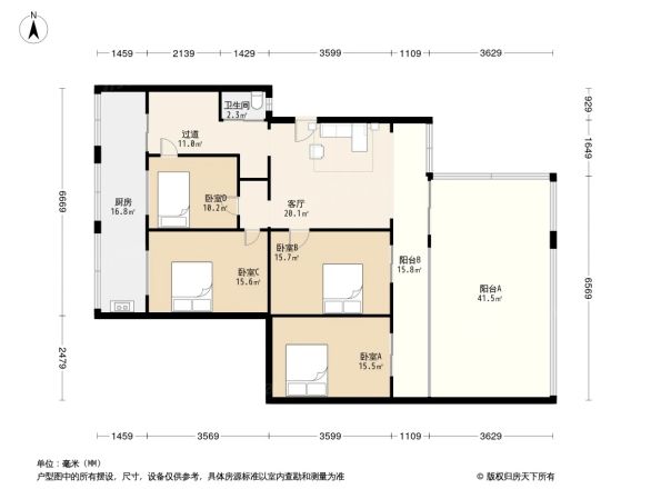 宁夏街205号院户型图