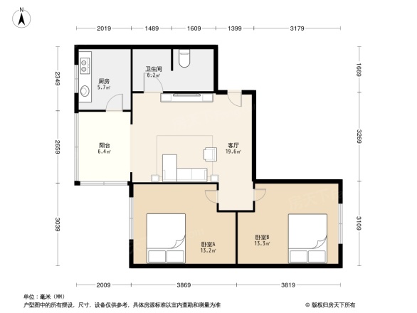 二十一世纪花园一期户型图