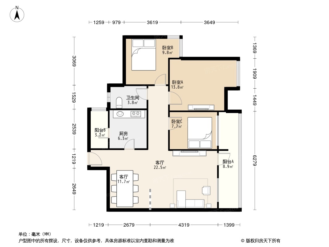 華銀美景戶型圖