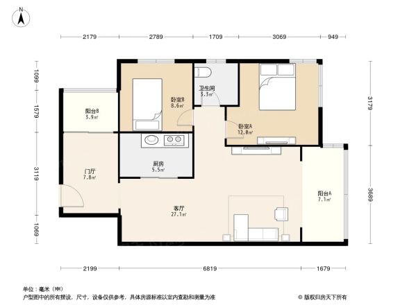 北新润苑一期户型图