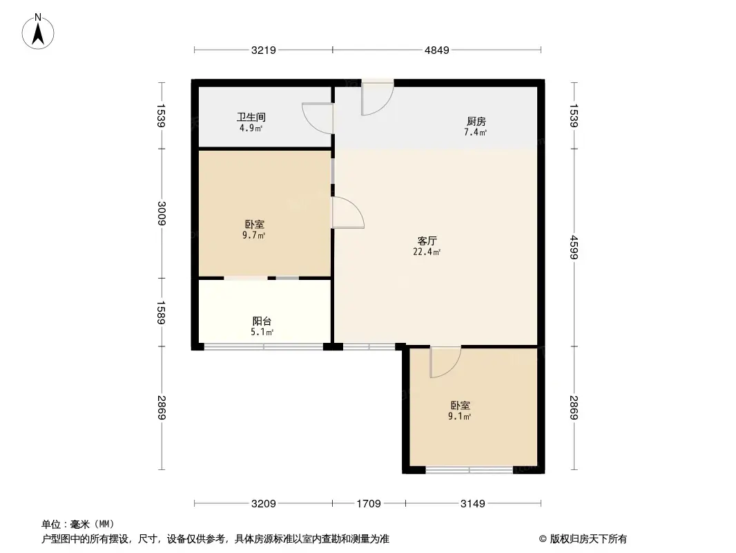 朗晴居二期户型图图片