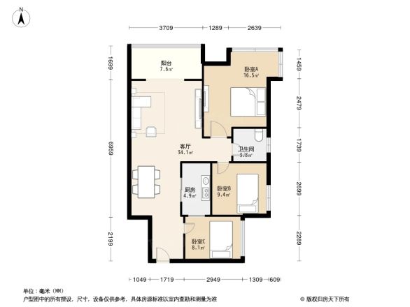 北新润苑一期户型图