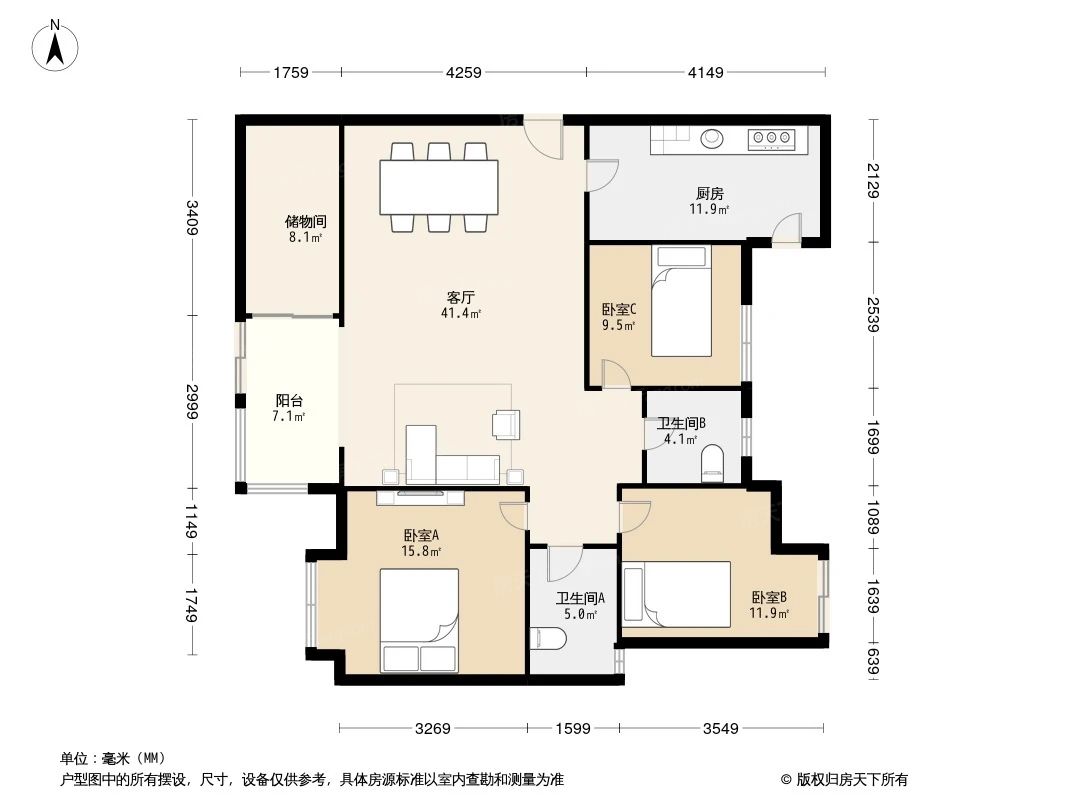户型图3/3