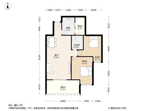 紫坪锦苑户型图