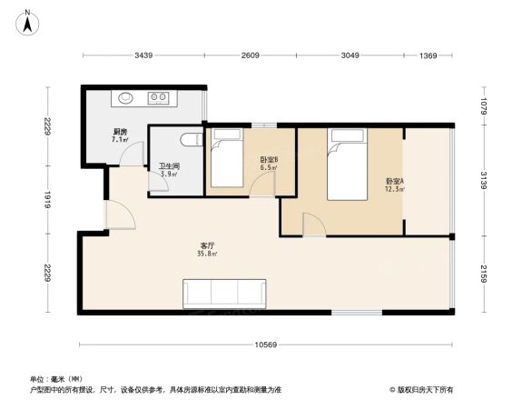 紫坪锦苑户型图