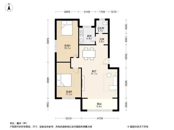 二十一世纪花园一期户型图