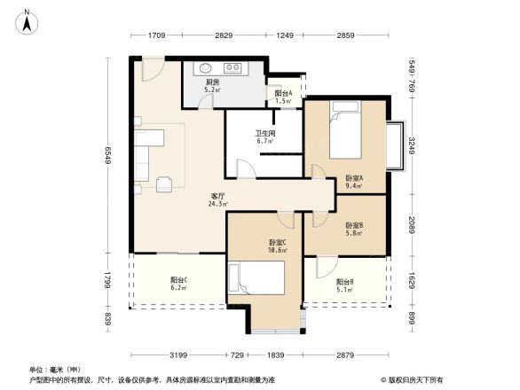百悦城公寓户型图