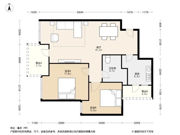 鱼凫阳光户型图