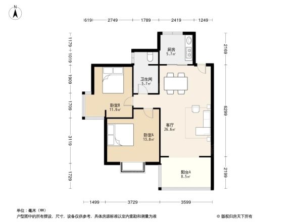 宜居莱茵城户型图