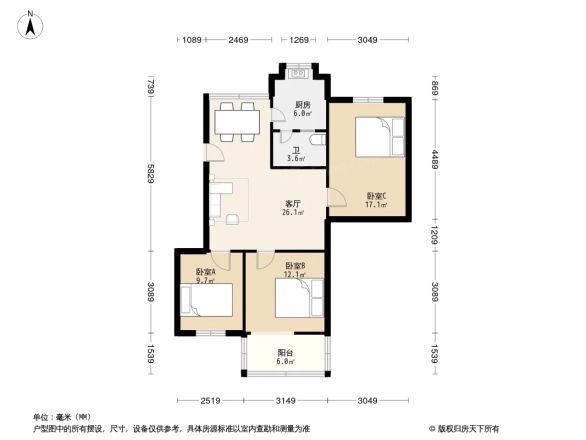 双林路136号院户型图