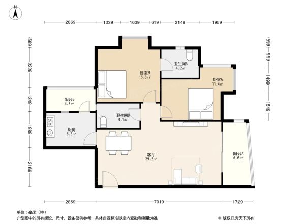 七彩花都三期户型图