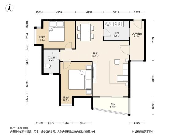 七彩花都三期户型图