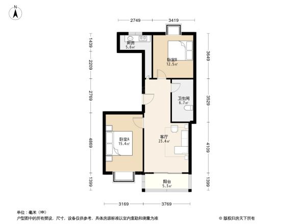 源枫景苑户型图